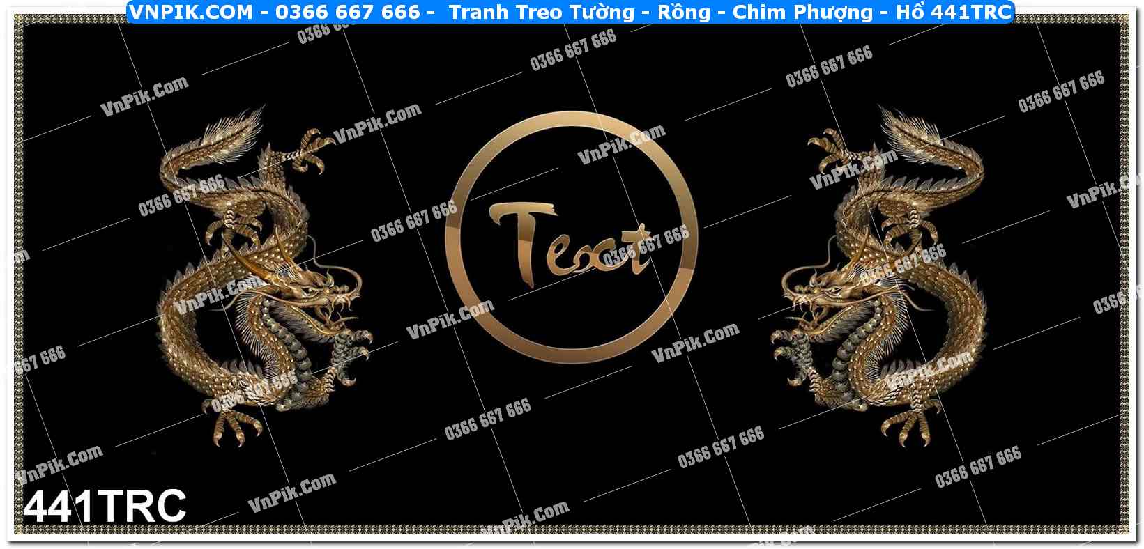 Tranh Treo Tường – Rồng – Chim Phượng – Hổ 441TRC