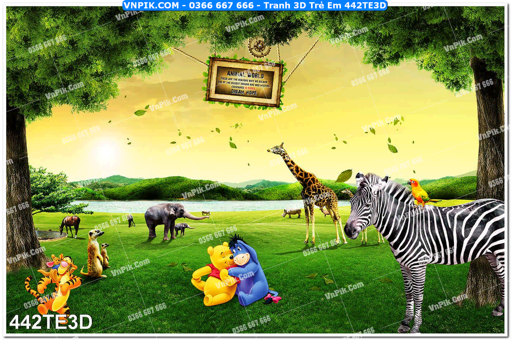 Tranh 3D Trẻ Em 442TE3D