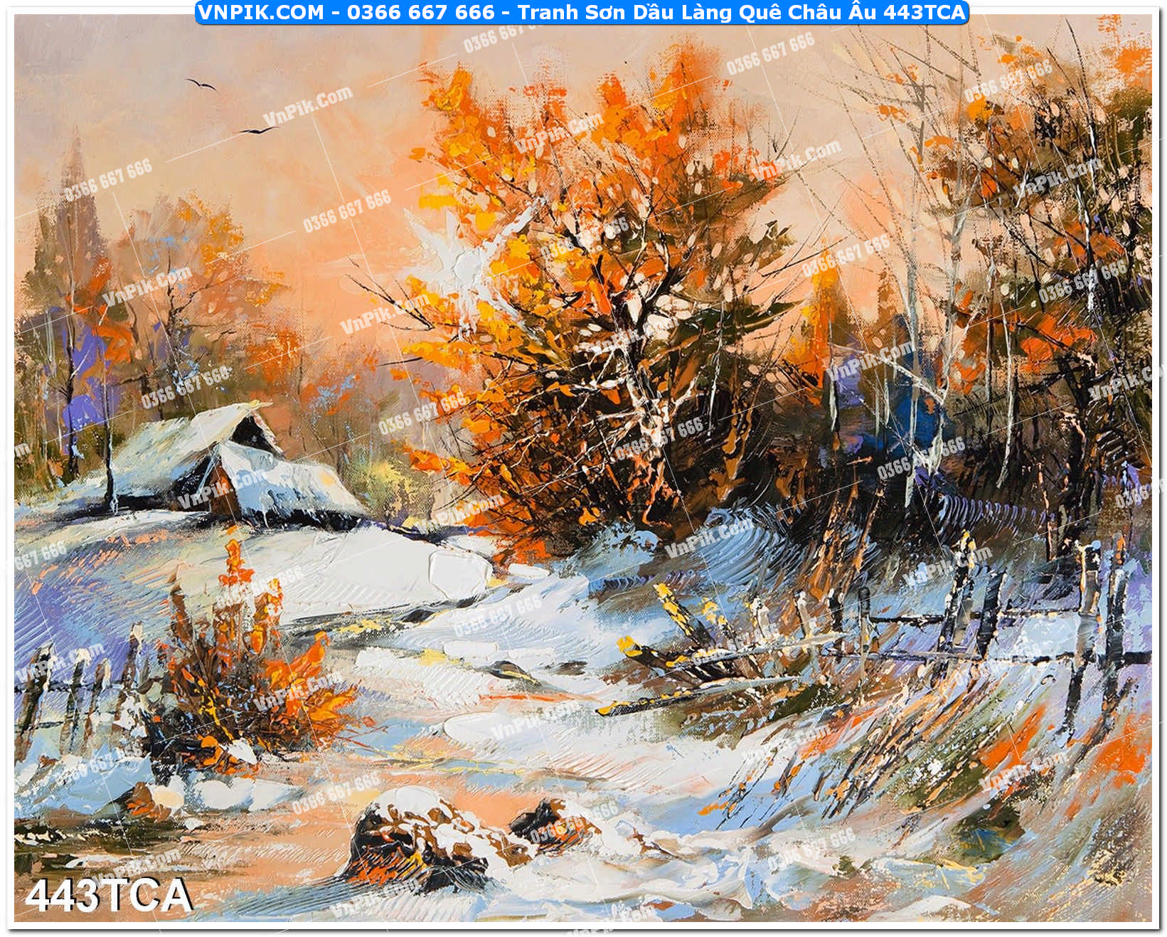 Tranh Sơn Dầu Làng Quê Châu Âu (443TCA)