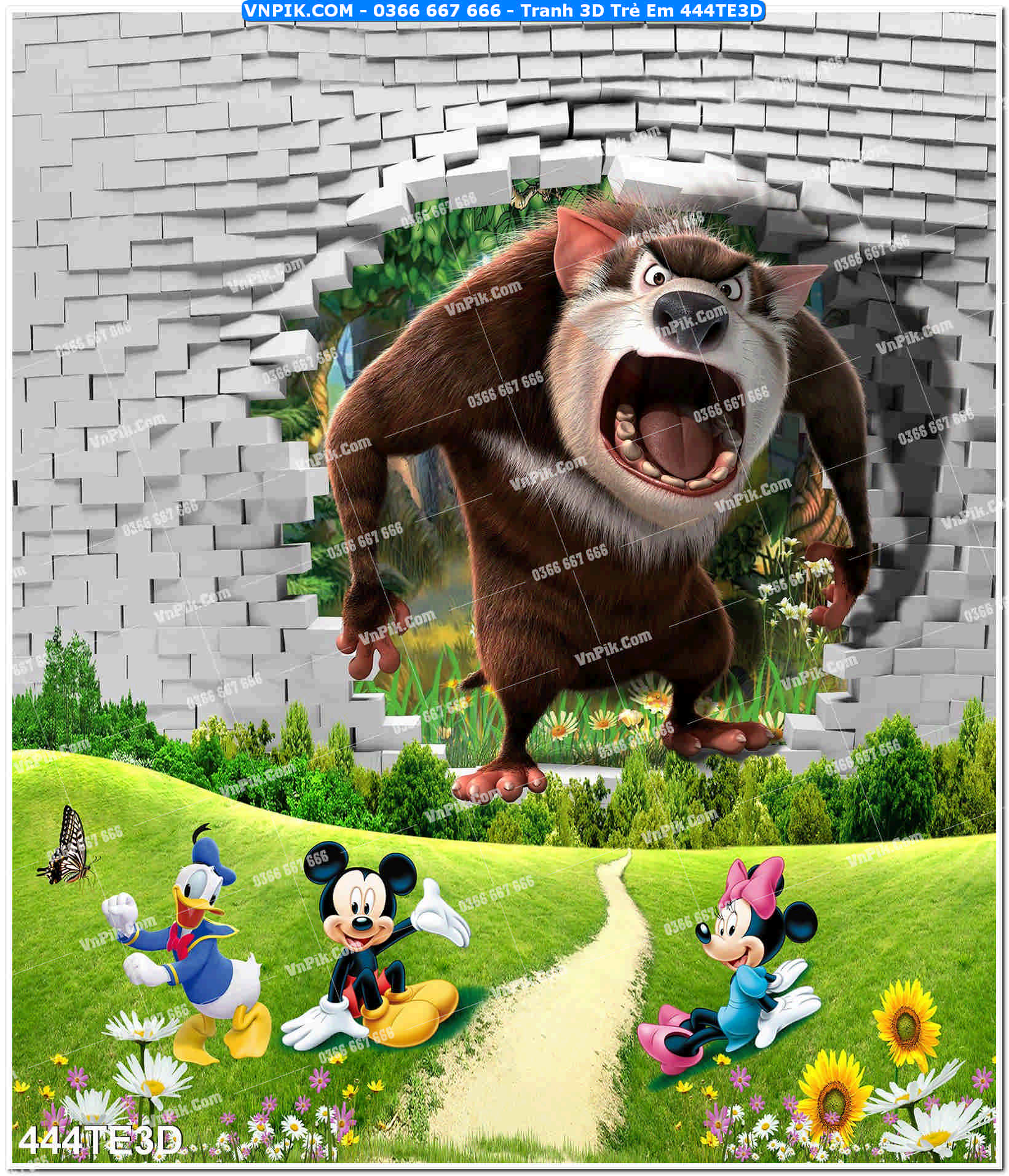 Tranh 3D Trẻ Em 444TE3D