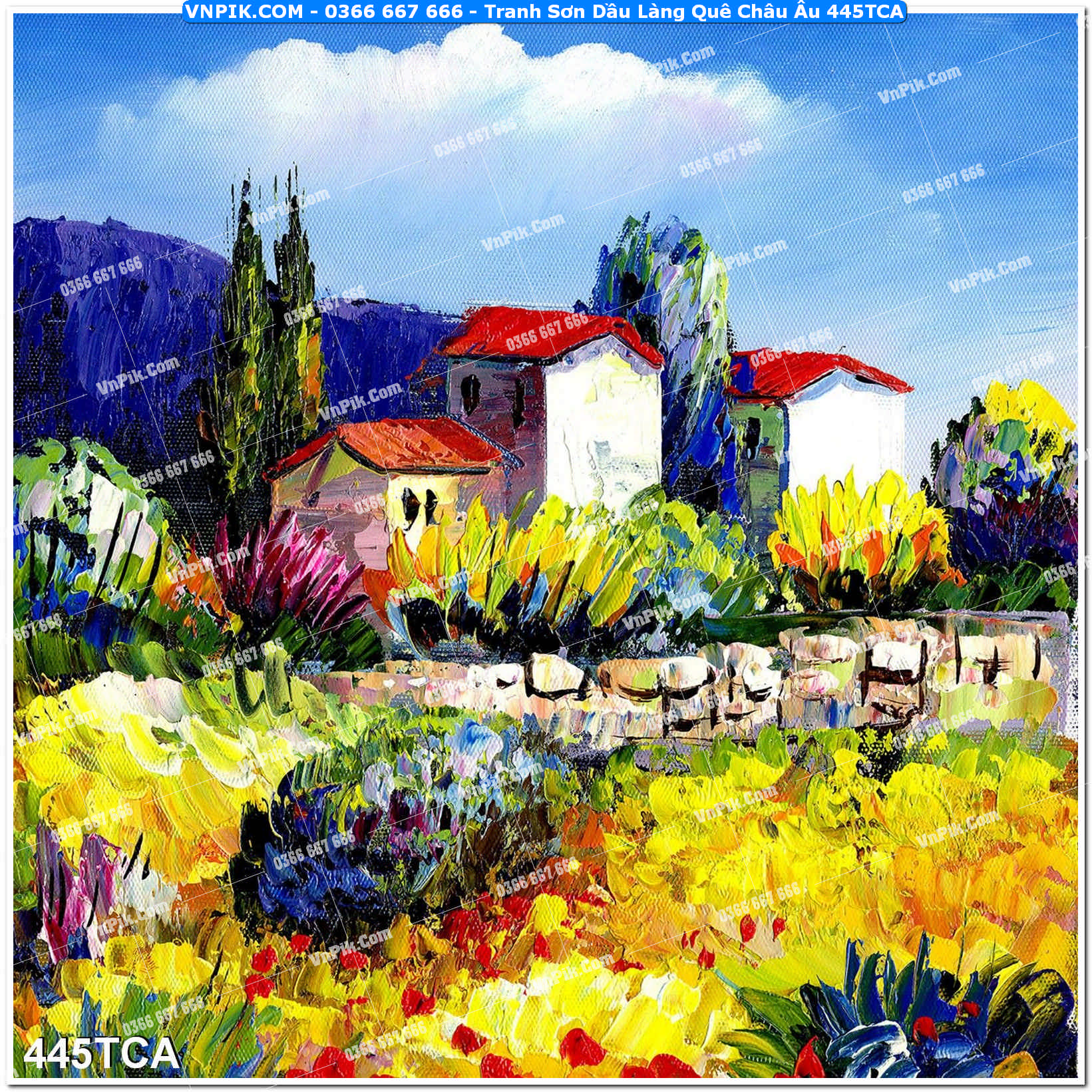 Tranh Sơn Dầu Làng Quê Châu Âu (445TCA)