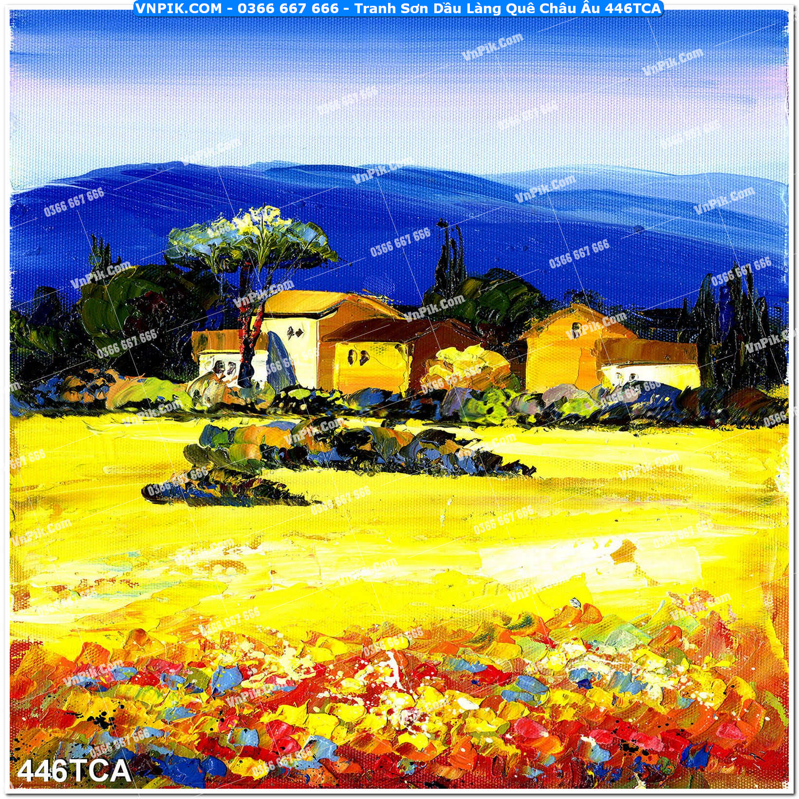 Tranh Sơn Dầu Làng Quê Châu Âu (446TCA)