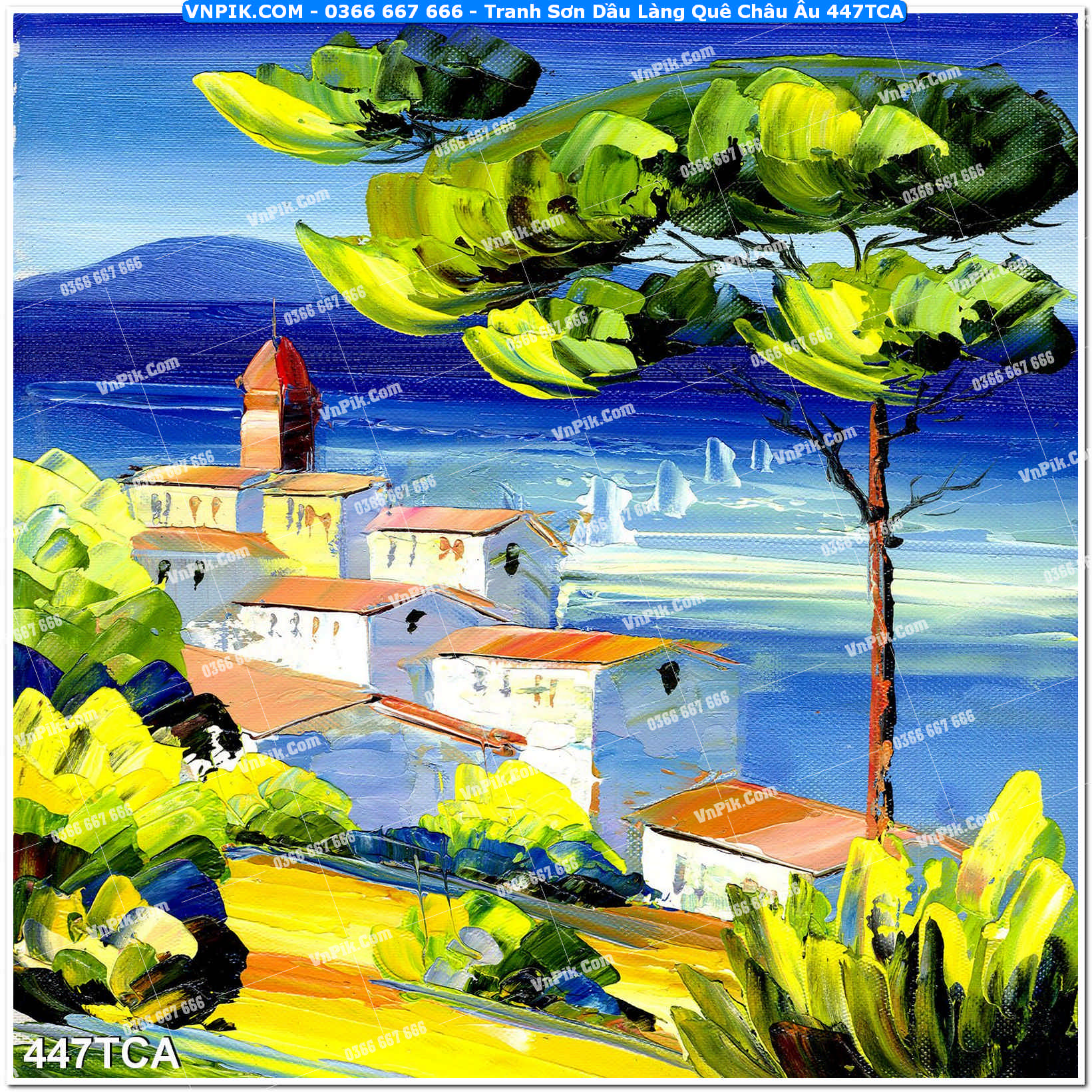 Tranh Sơn Dầu Làng Quê Châu Âu (447TCA)