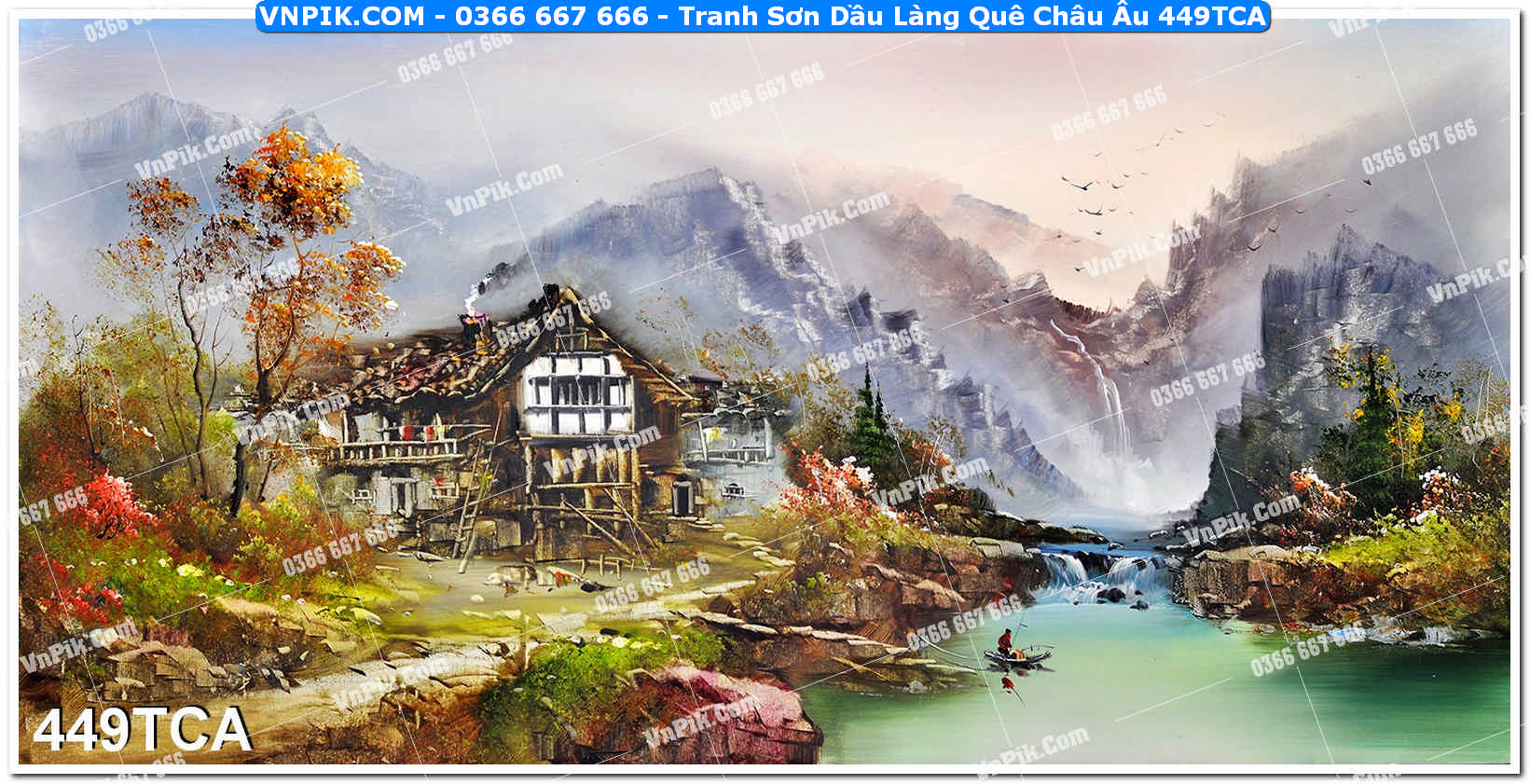Tranh Sơn Dầu Làng Quê Châu Âu (449TCA)
