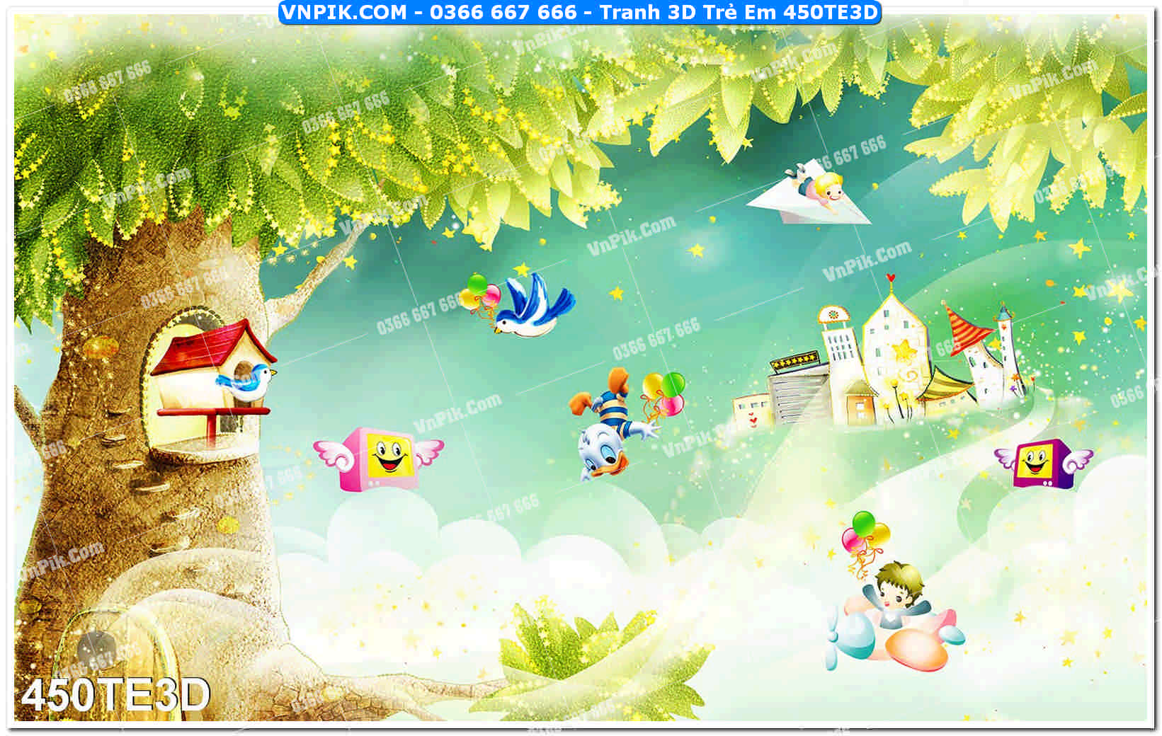 Tranh 3D Trẻ Em 450TE3D