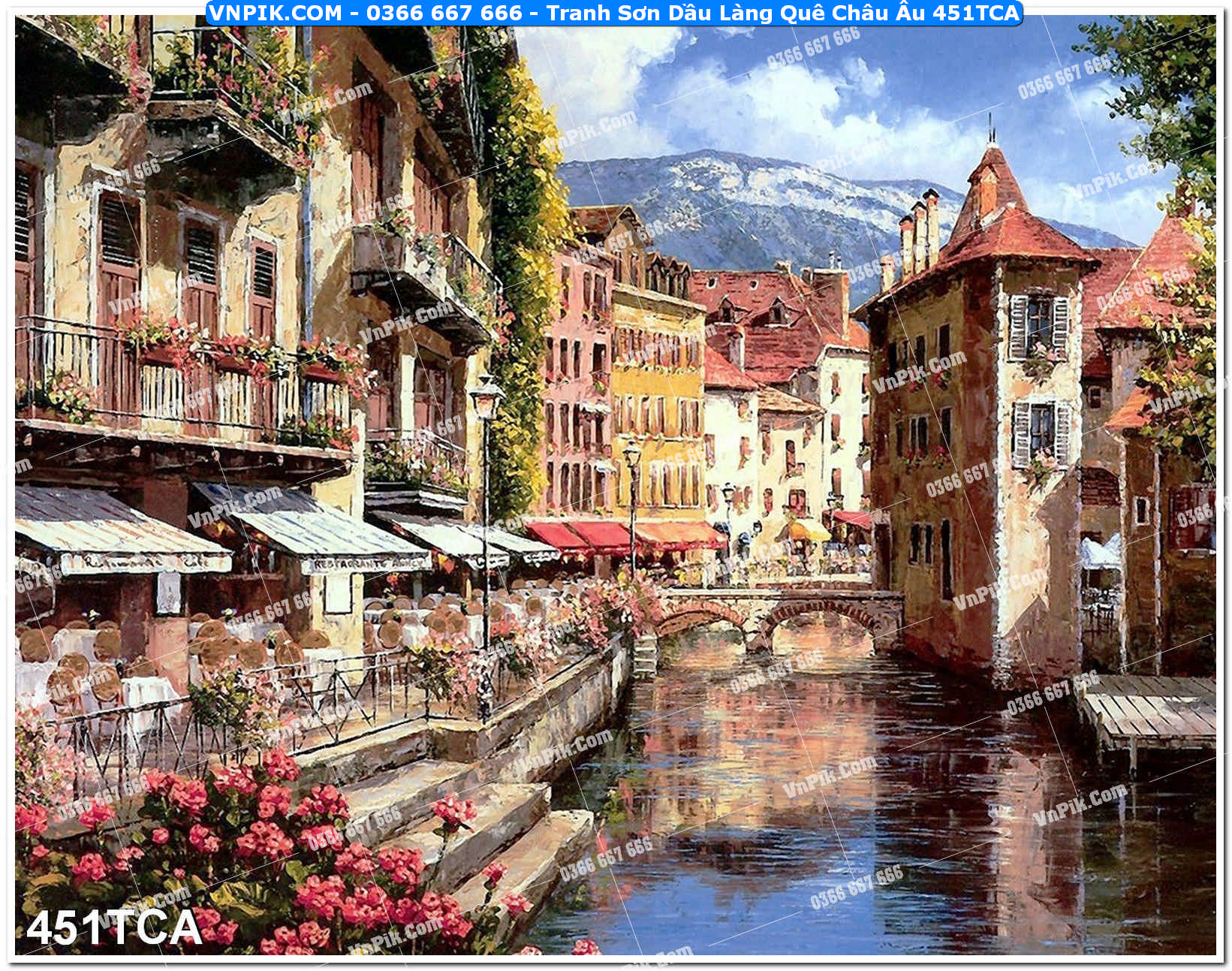 Tranh Sơn Dầu Làng Quê Châu Âu (451TCA)