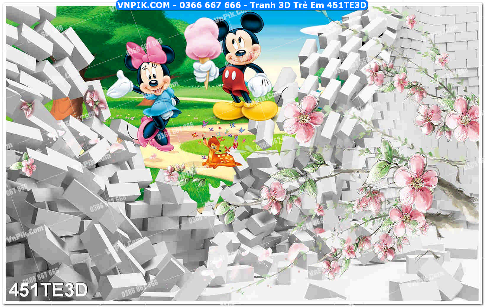 Tranh 3D Trẻ Em 451TE3D