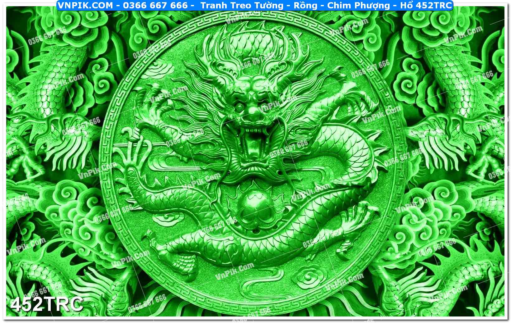 Tranh Treo Tường – Rồng – Chim Phượng – Hổ 452TRC