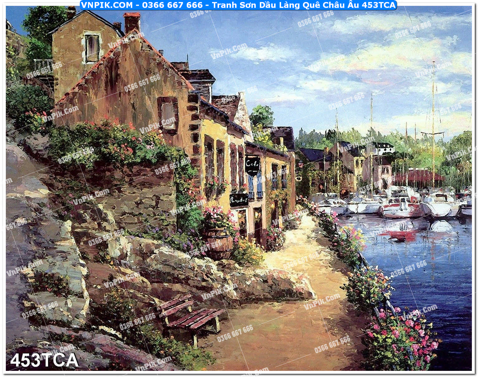 Tranh Sơn Dầu Làng Quê Châu Âu (453TCA)