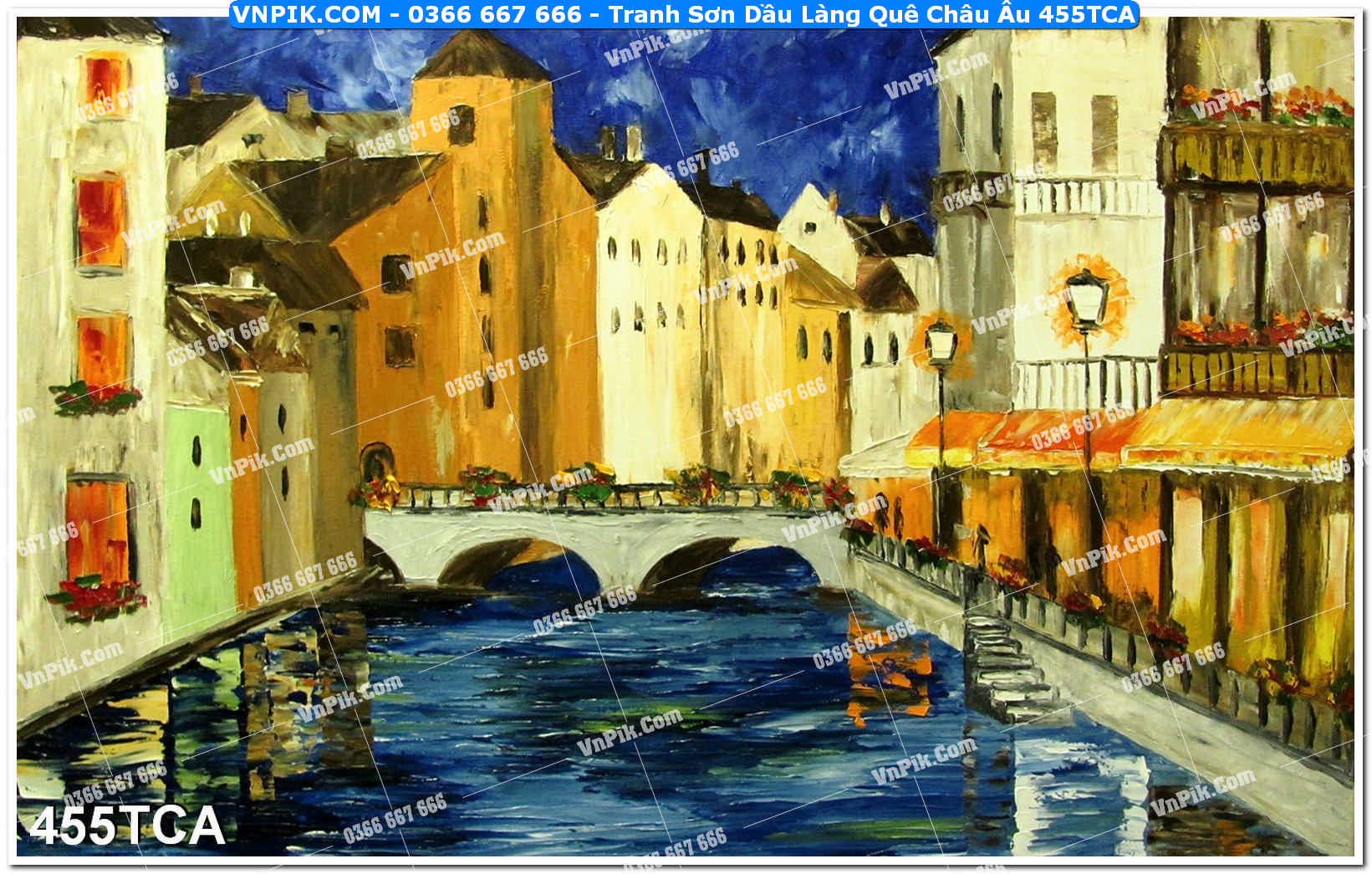 Tranh Sơn Dầu Làng Quê Châu Âu (455TCA)