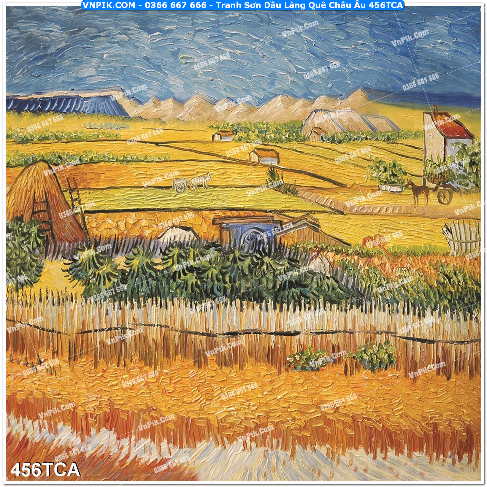 Tranh Sơn Dầu Làng Quê Châu Âu (456TCA)