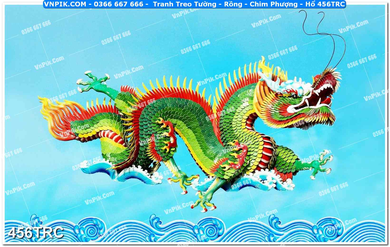 Tranh Treo Tường – Rồng – Chim Phượng – Hổ 456TRC