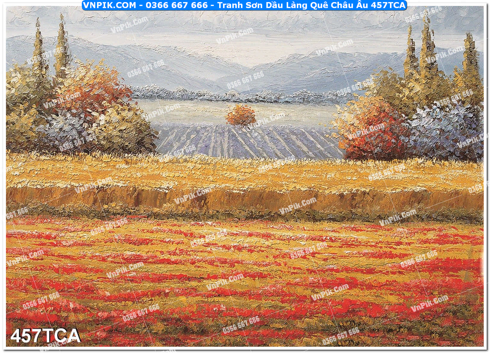 Tranh Sơn Dầu Làng Quê Châu Âu (457TCA)