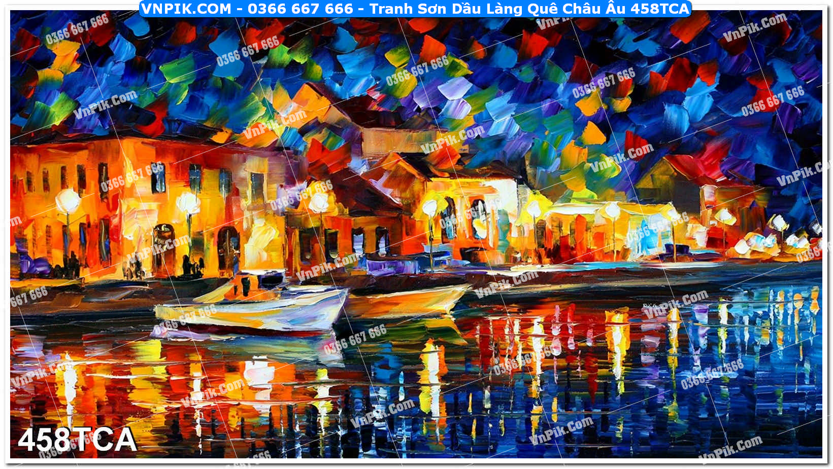 Tranh Sơn Dầu Làng Quê Châu Âu (458TCA)