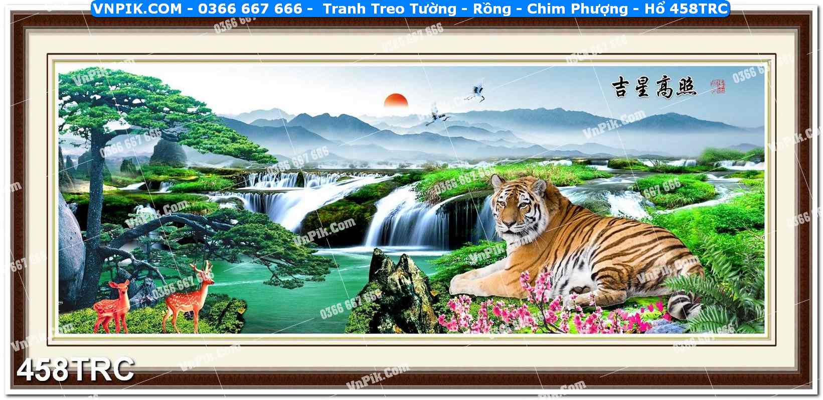 Tranh Treo Tường – Rồng – Chim Phượng – Hổ 458TRC