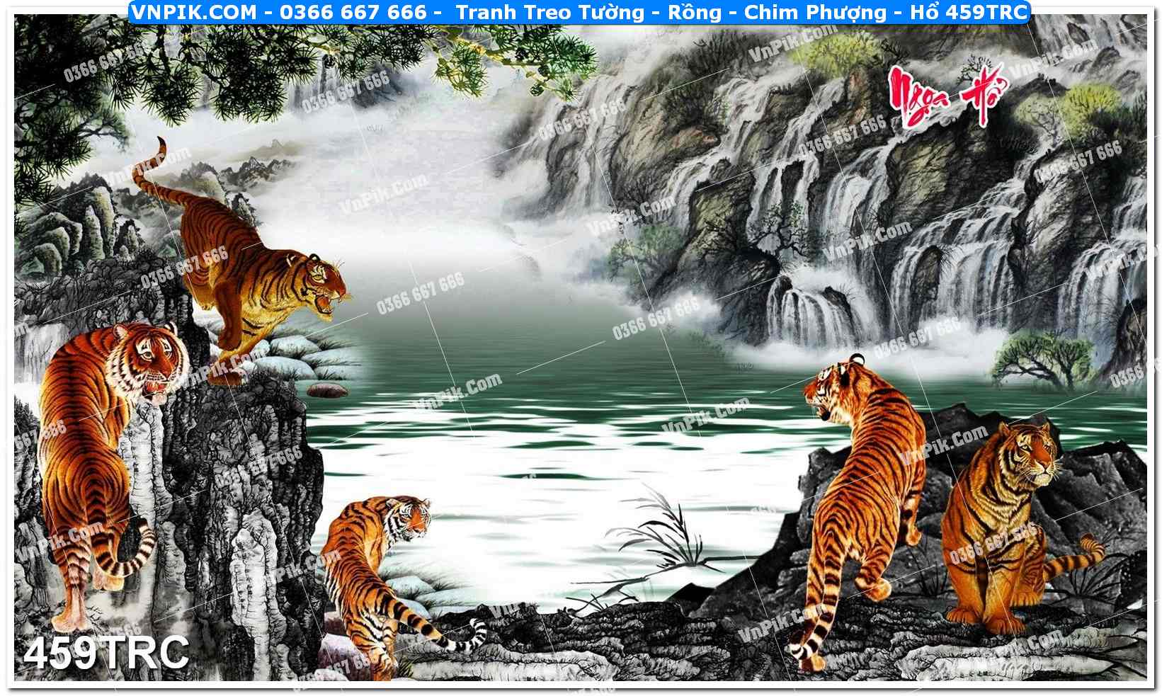 Tranh Treo Tường – Rồng – Chim Phượng – Hổ 459TRC