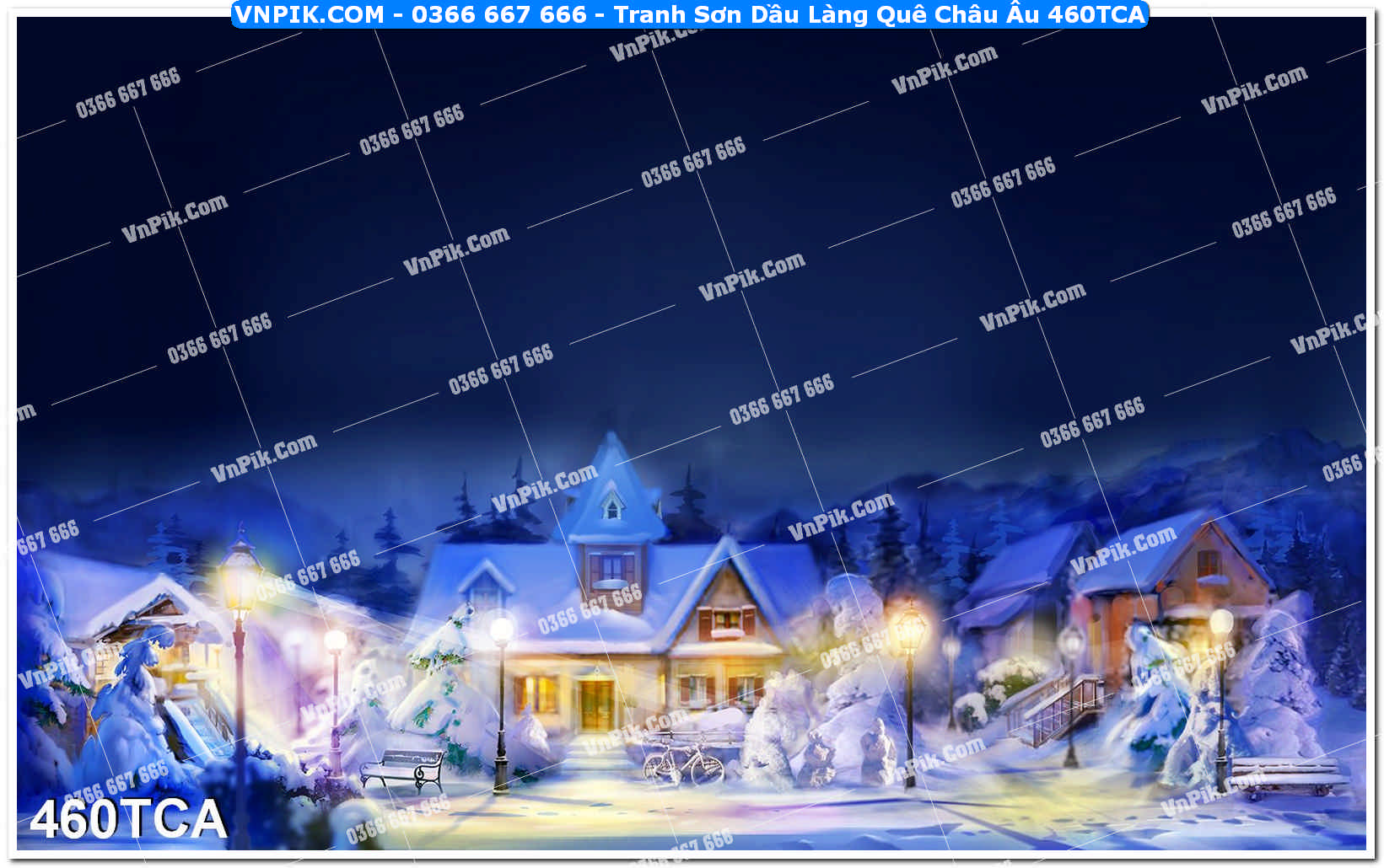 Tranh Sơn Dầu Làng Quê Châu Âu (460TCA)