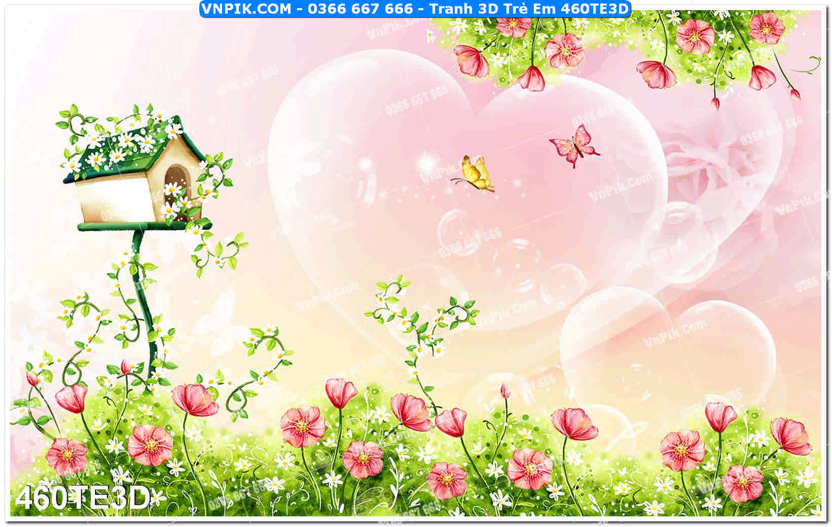 Tranh 3D Trẻ Em 460TE3D