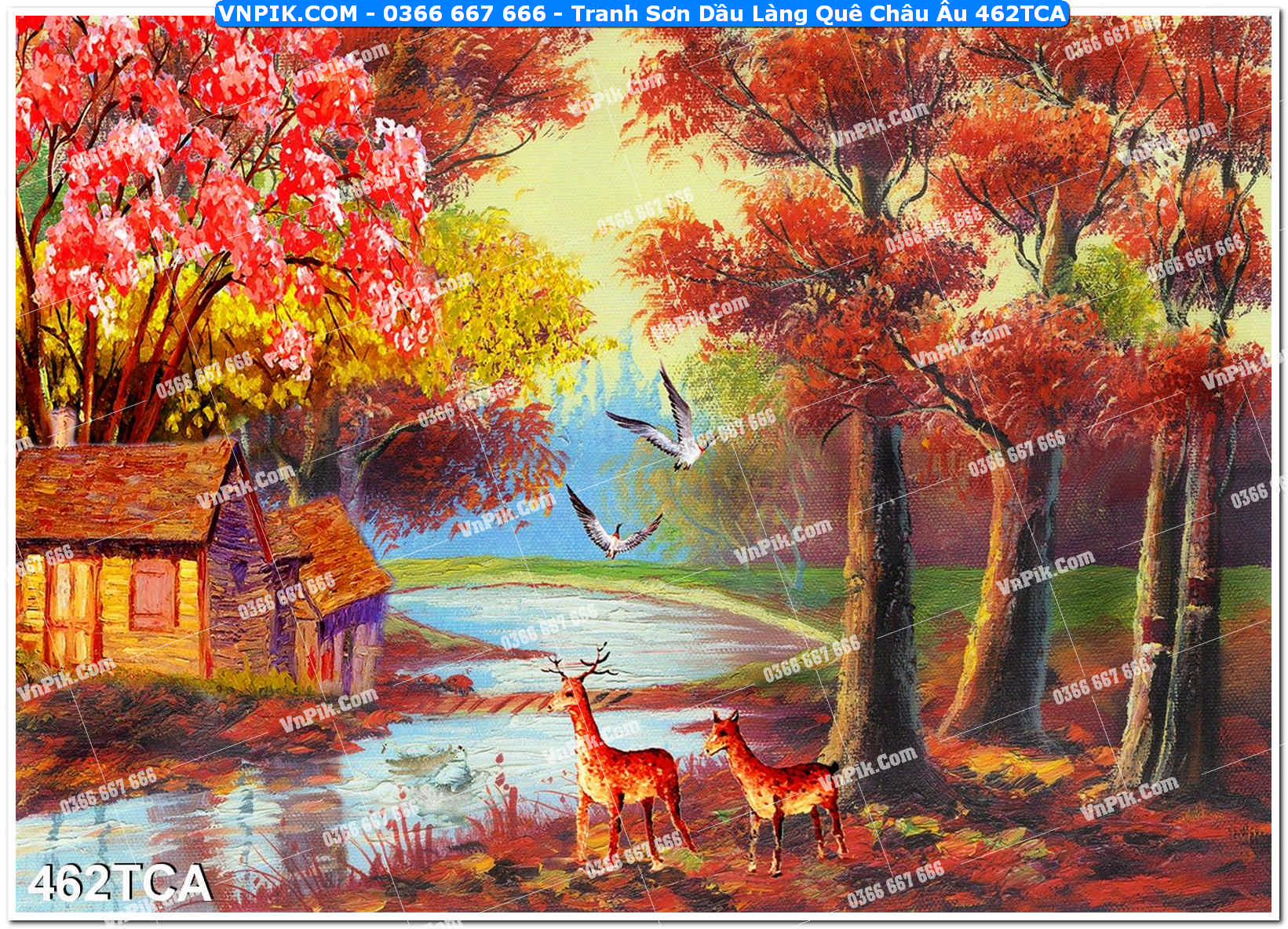 Tranh Sơn Dầu Làng Quê Châu Âu (462TCA)