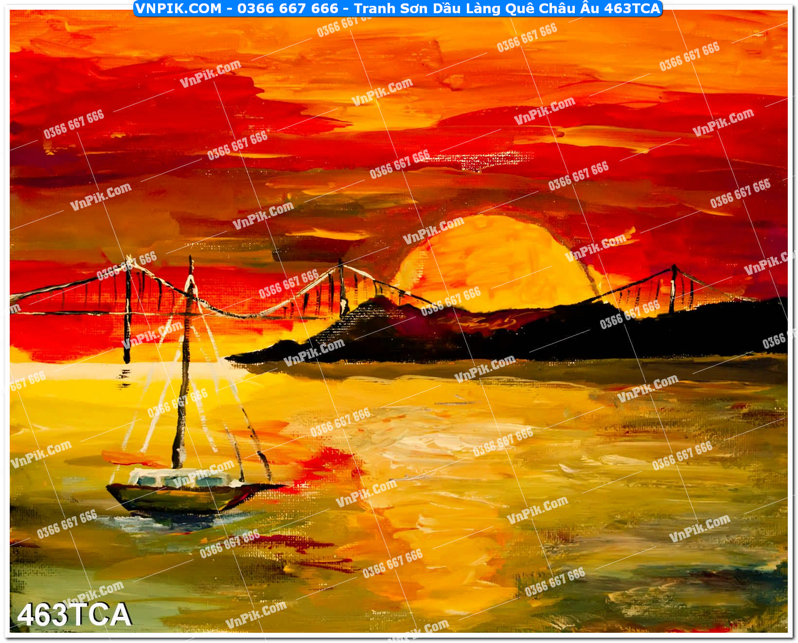 Tranh Sơn Dầu Làng Quê Châu Âu (463TCA)