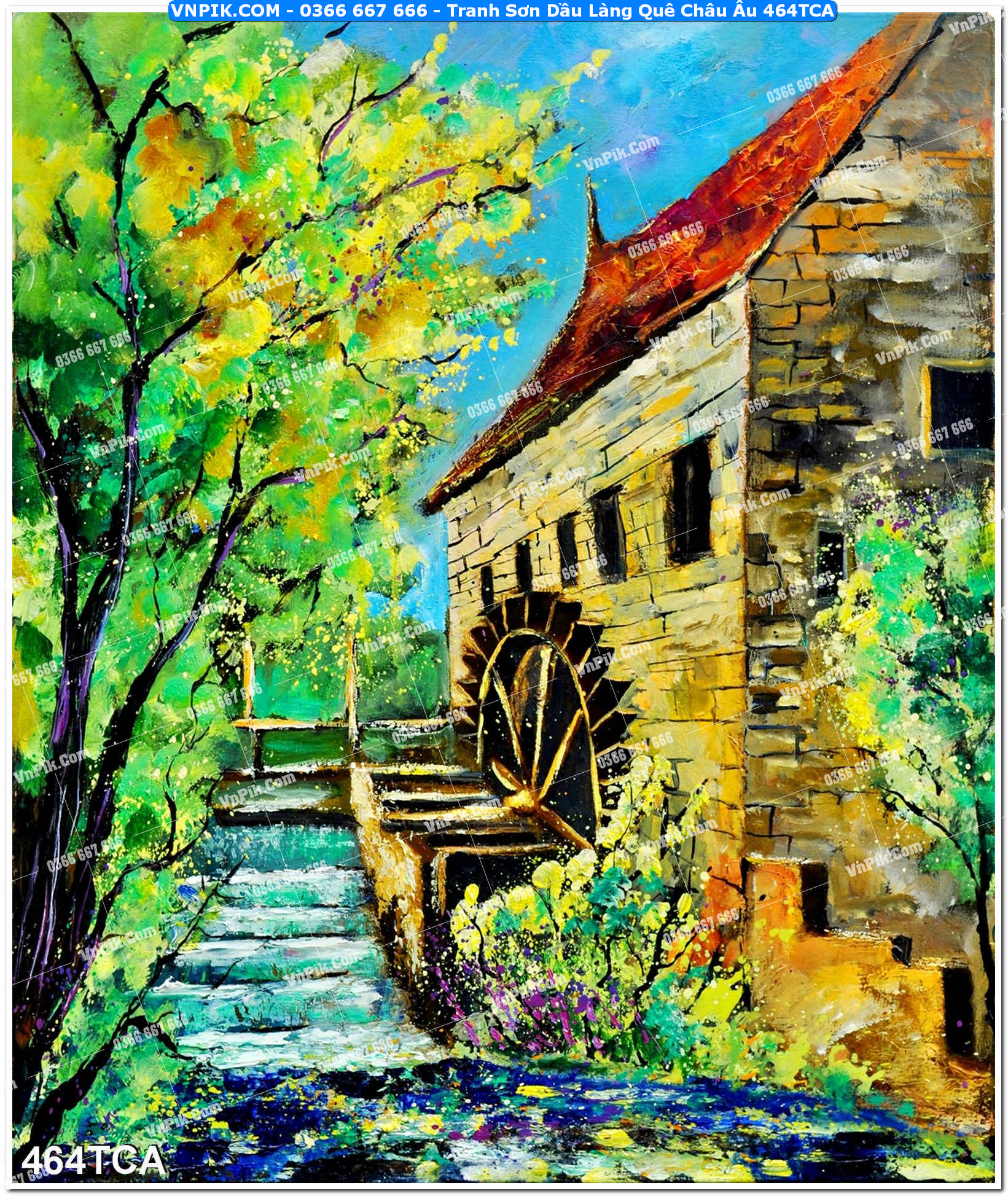 Tranh Sơn Dầu Làng Quê Châu Âu (464TCA)