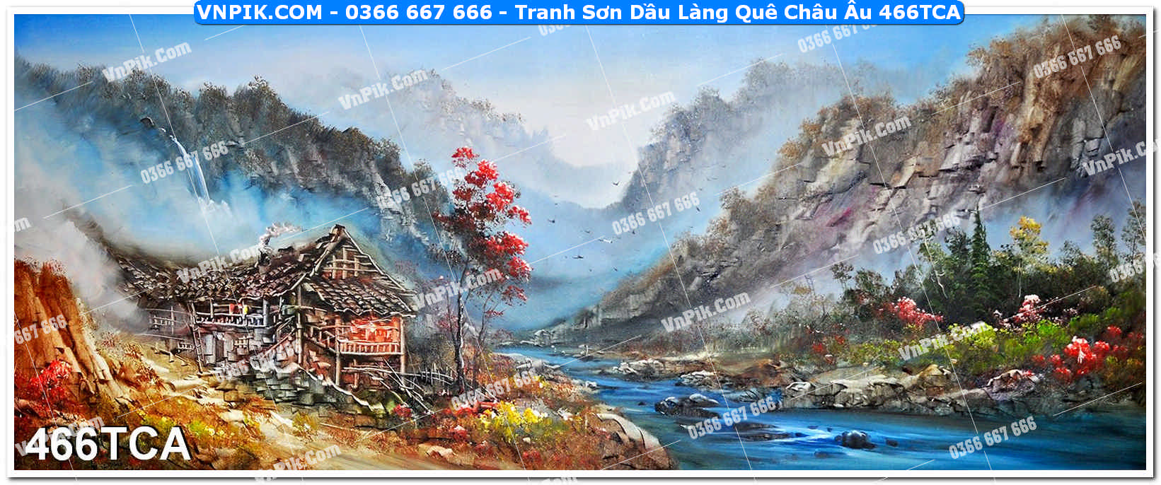 Tranh Sơn Dầu Làng Quê Châu Âu (466TCA)
