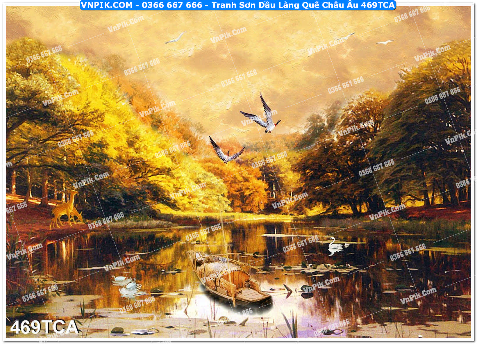 Tranh Sơn Dầu Làng Quê Châu Âu (469TCA)