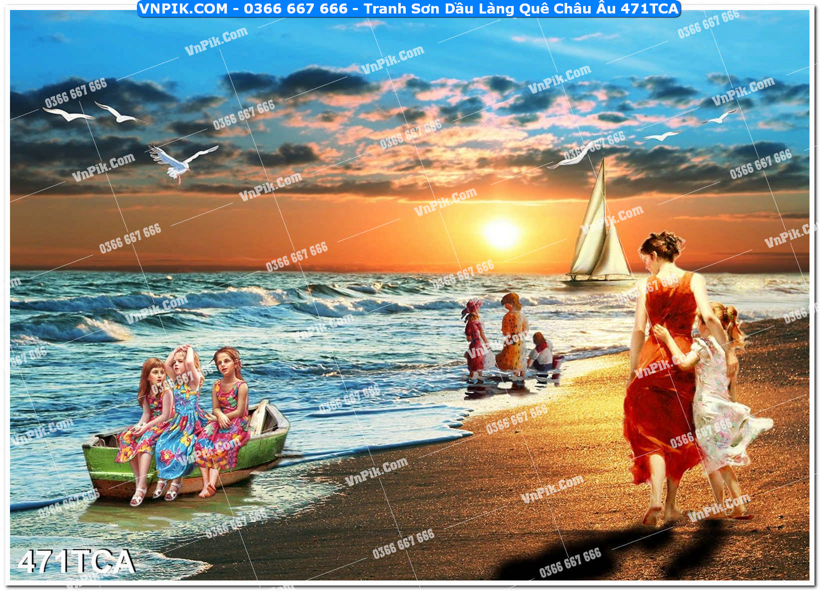 Tranh Sơn Dầu Làng Quê Châu Âu (471TCA)