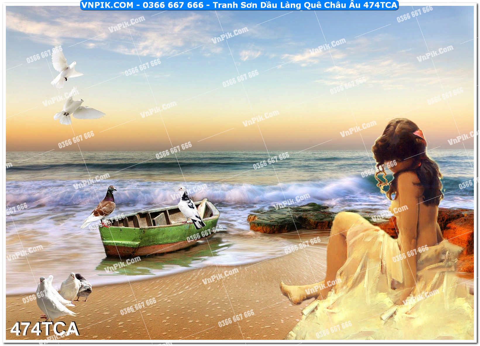 Tranh Sơn Dầu Làng Quê Châu Âu (474TCA)