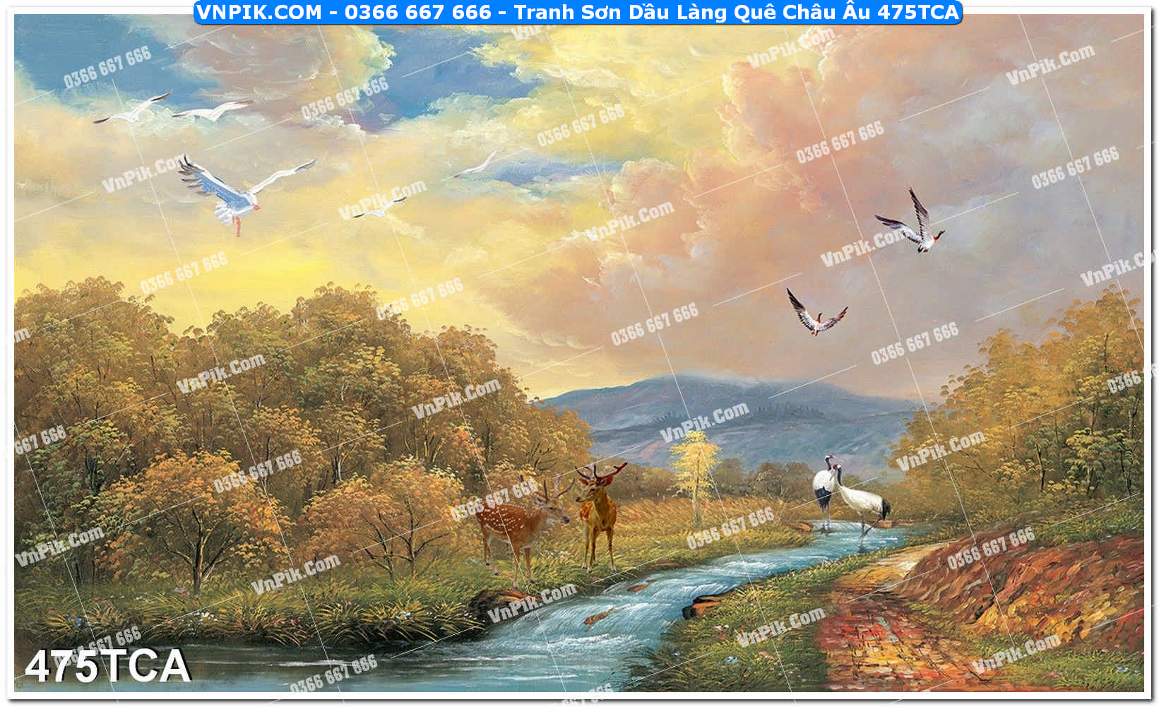 Tranh Sơn Dầu Làng Quê Châu Âu (475TCA)