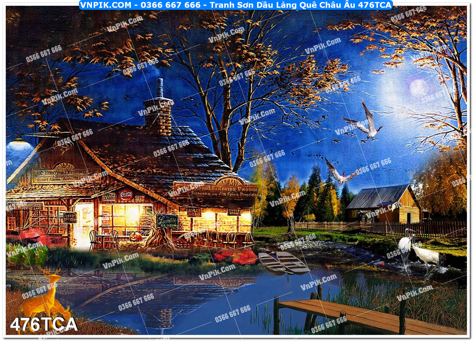 Tranh Sơn Dầu Làng Quê Châu Âu (476TCA)
