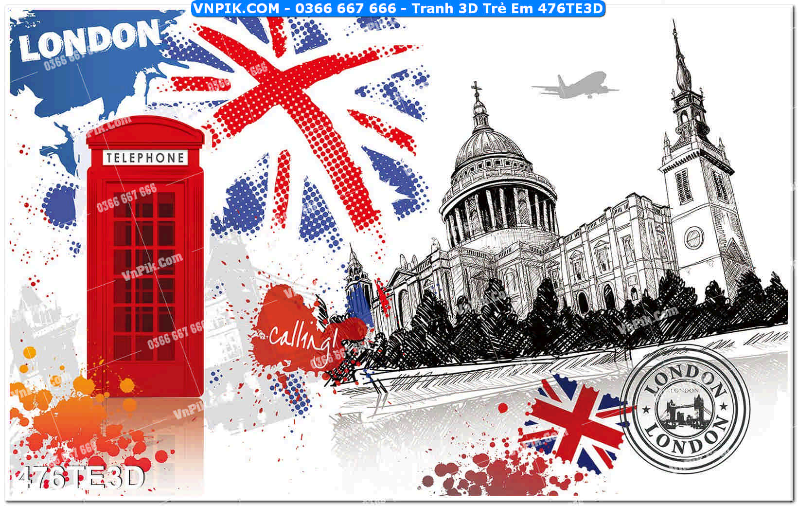 Tranh 3D Trẻ Em 476TE3D