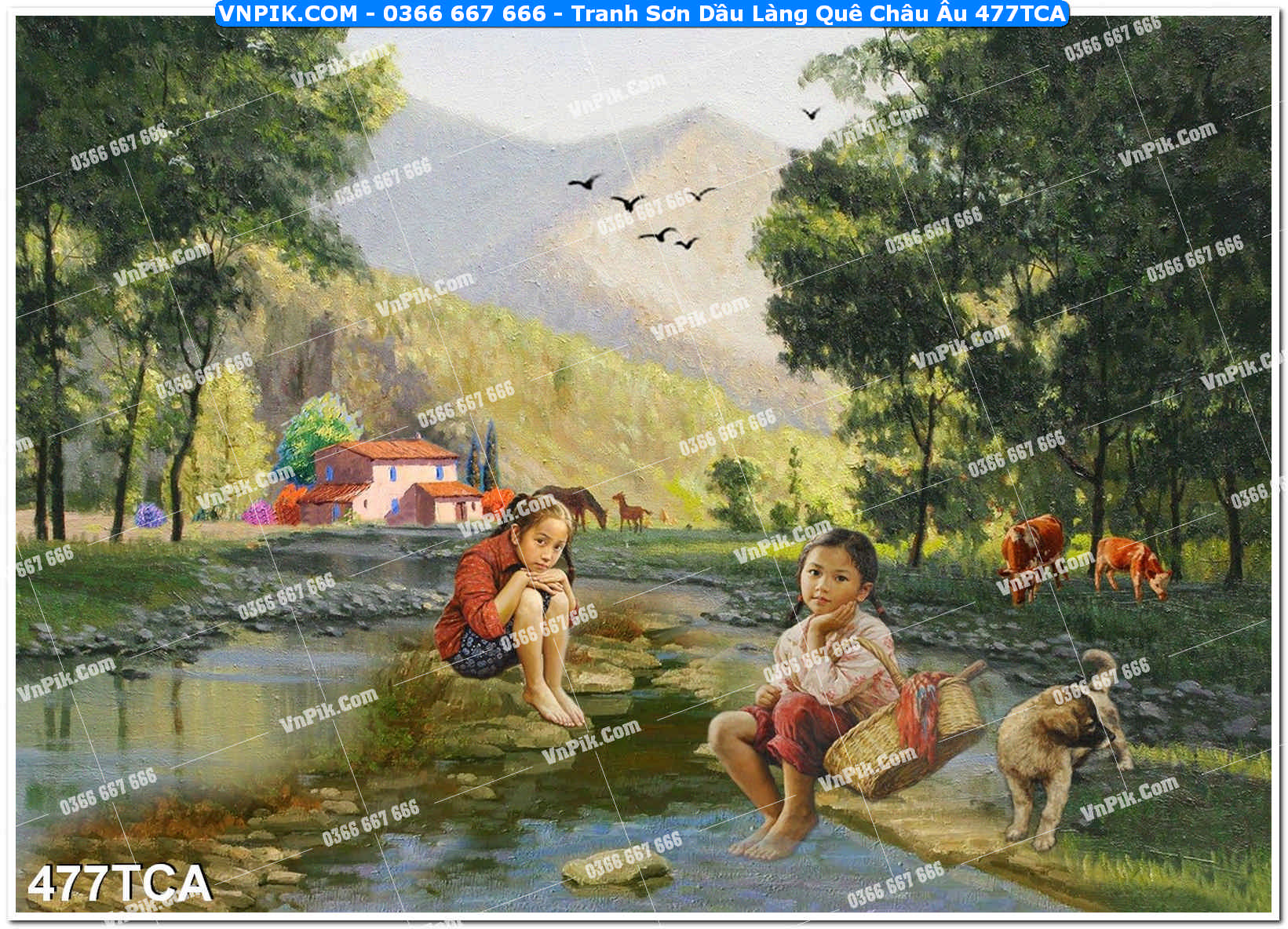 Tranh Sơn Dầu Làng Quê Châu Âu (477TCA)