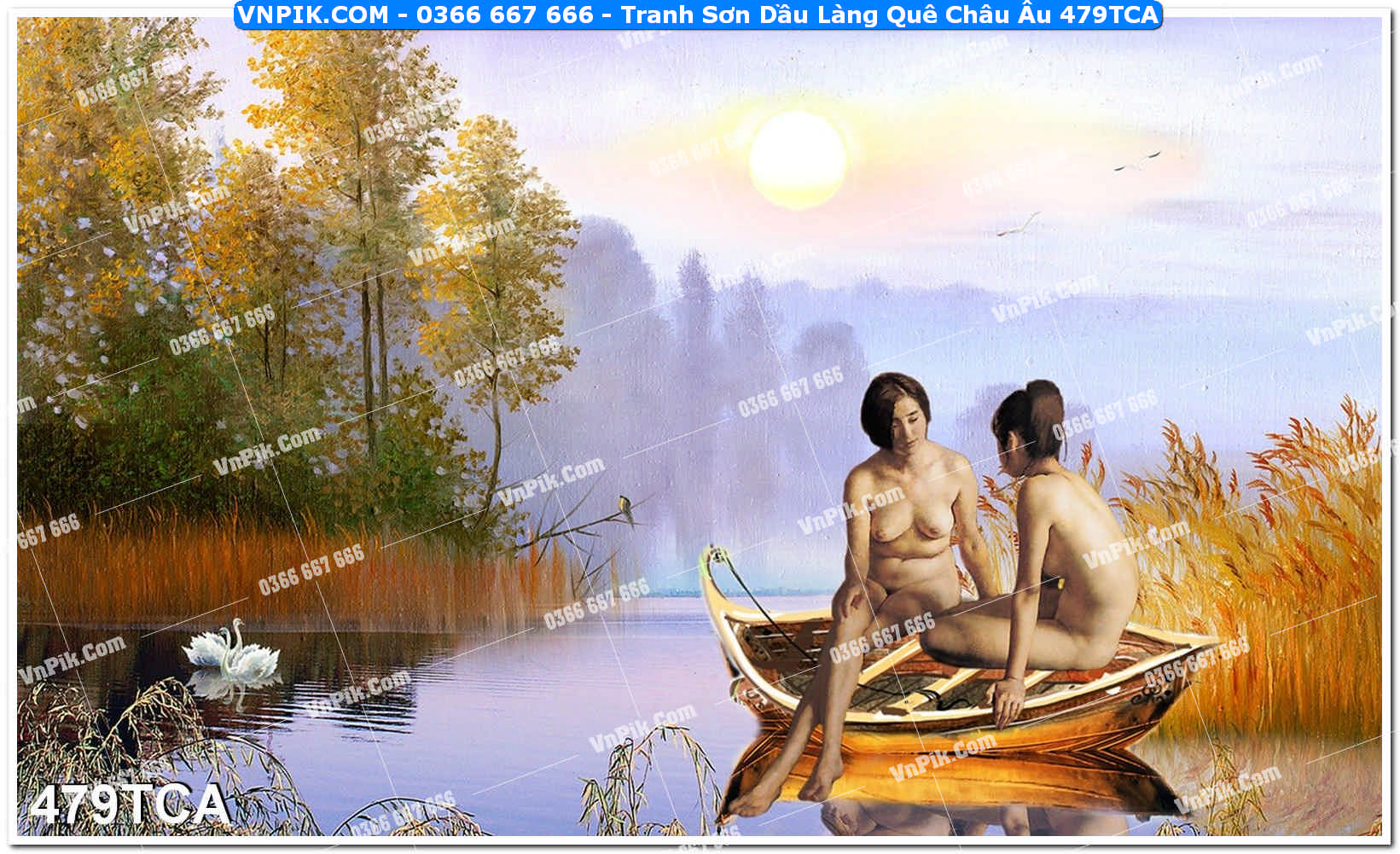 Tranh Sơn Dầu Làng Quê Châu Âu (479TCA)