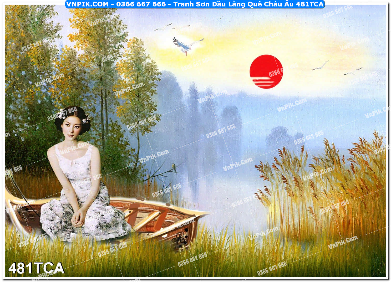 Tranh Sơn Dầu Làng Quê Châu Âu (481TCA)