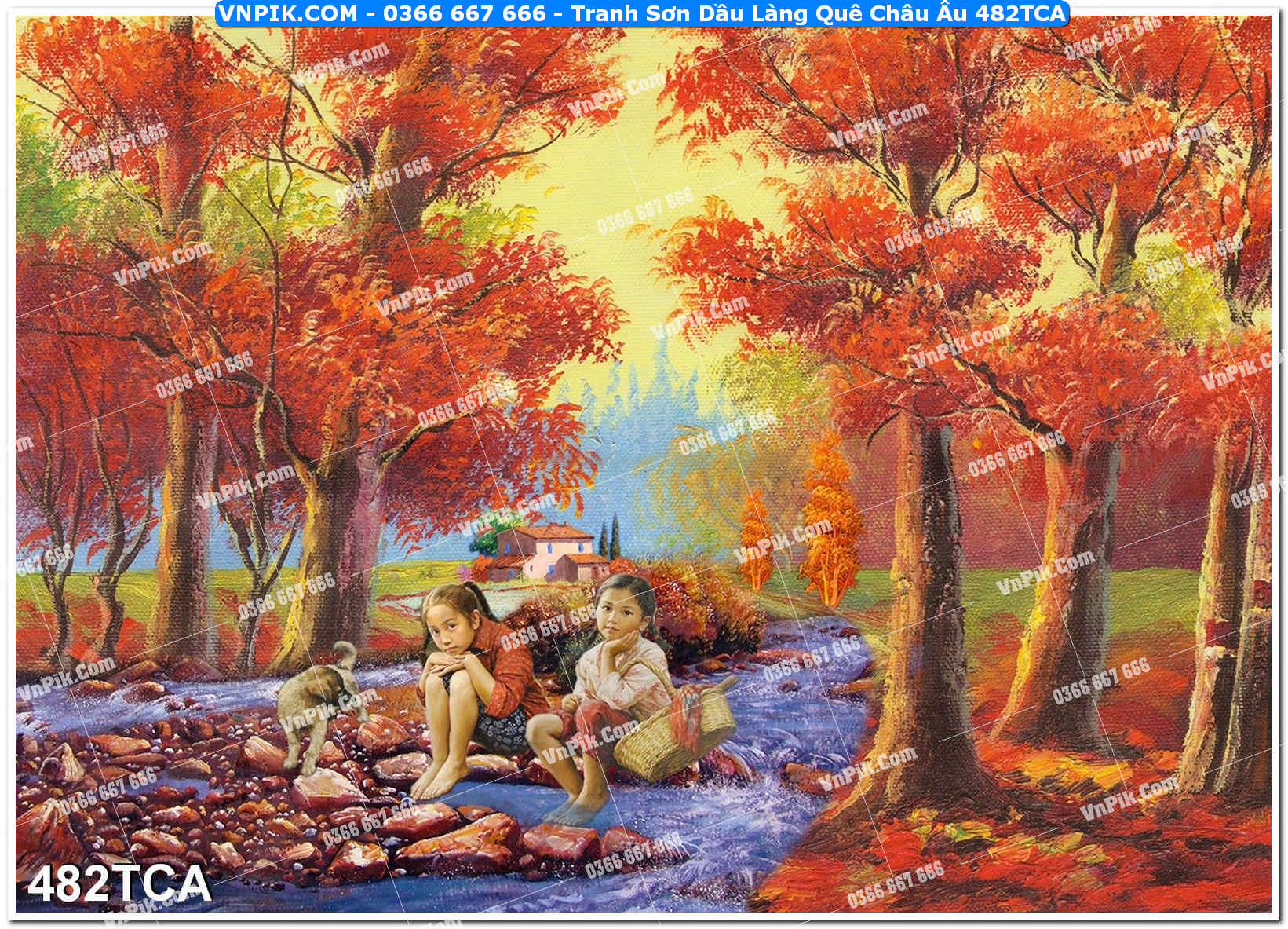 Tranh Sơn Dầu Làng Quê Châu Âu (482TCA)