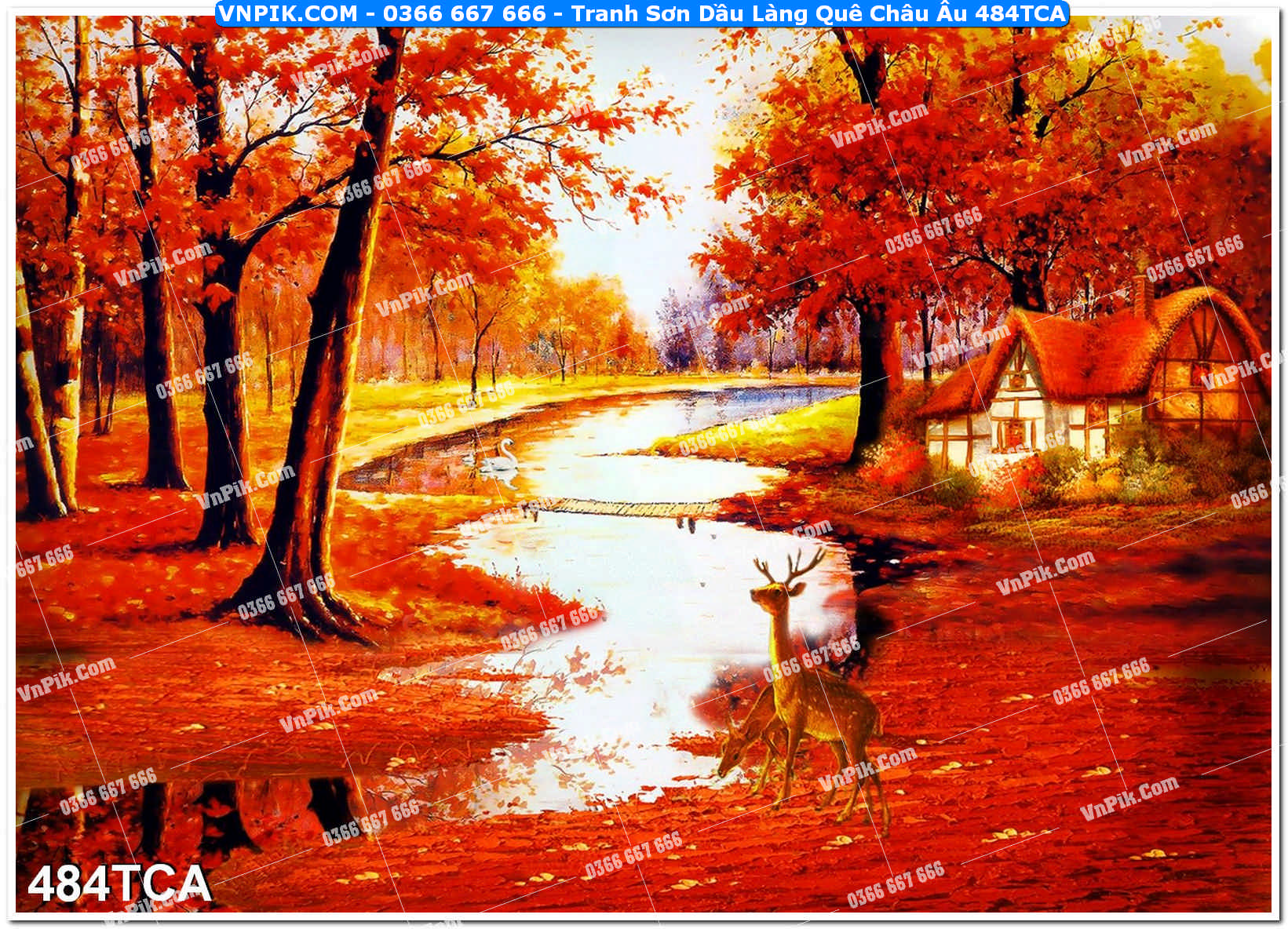 Tranh Sơn Dầu Làng Quê Châu Âu (484TCA)