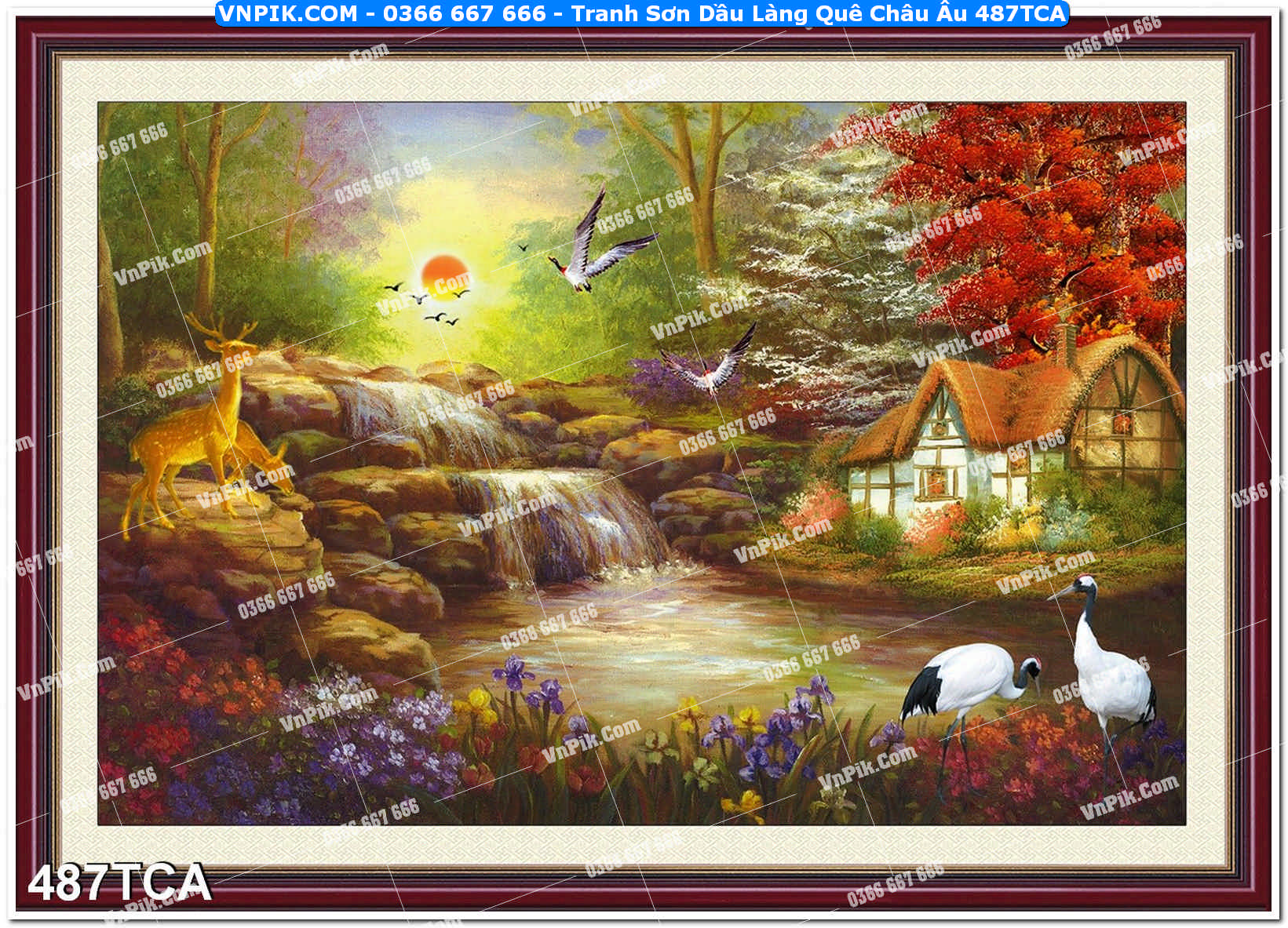 Tranh Sơn Dầu Làng Quê Châu Âu (487TCA)