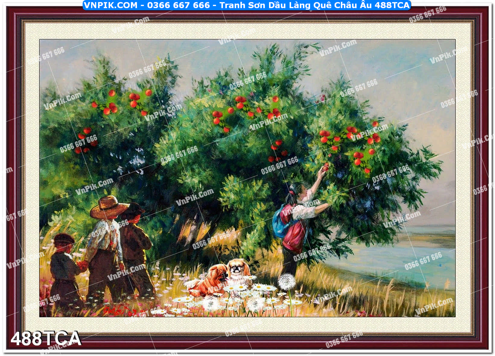 Tranh Sơn Dầu Làng Quê Châu Âu (488TCA)