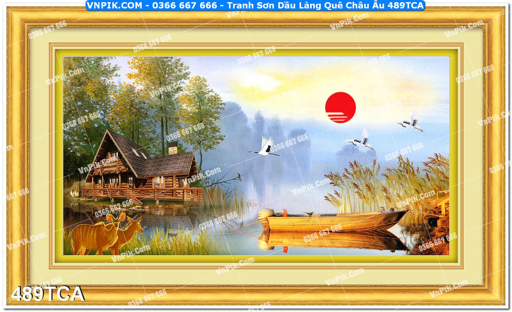 Tranh Sơn Dầu Làng Quê Châu Âu (489TCA)