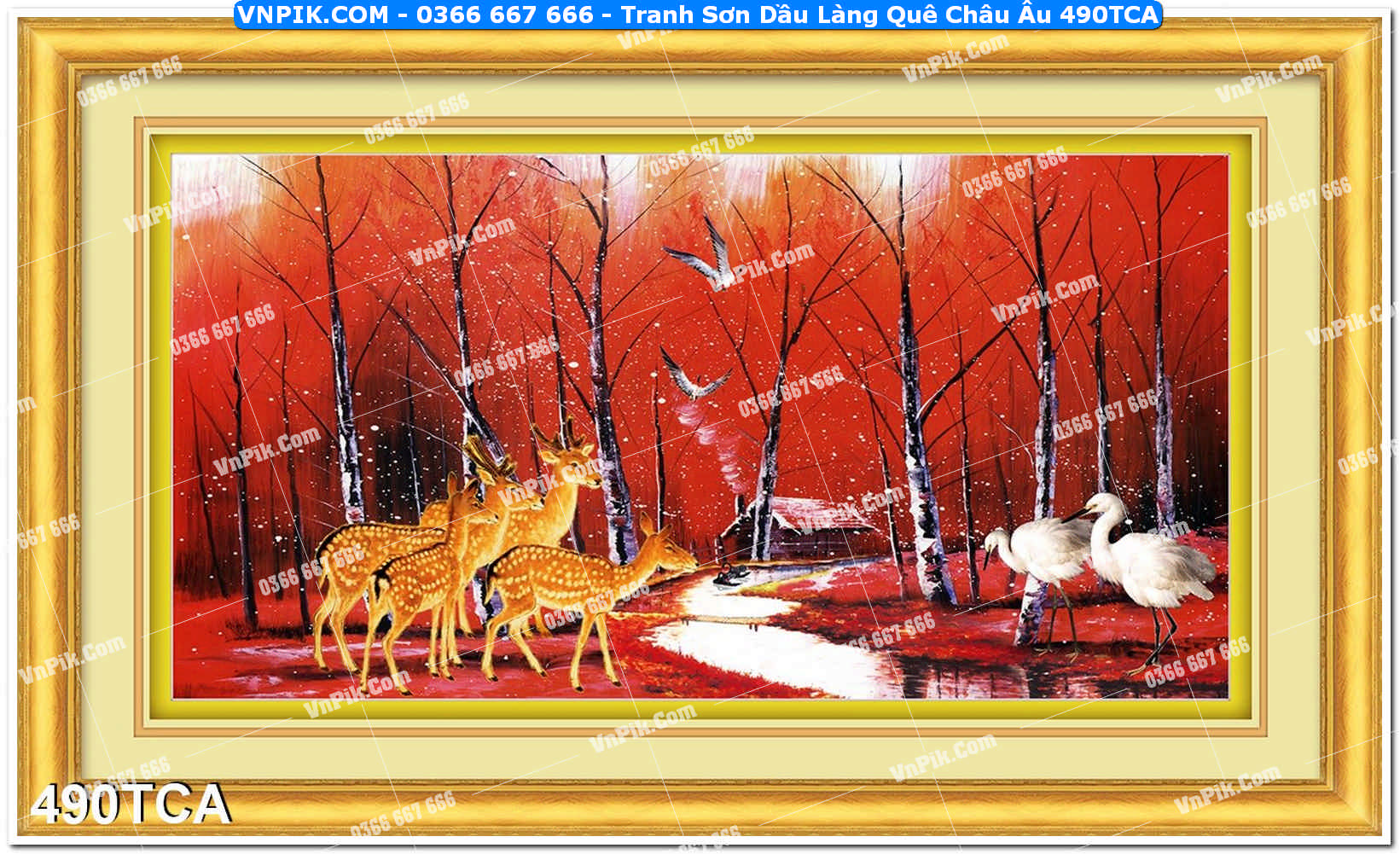 Tranh Sơn Dầu Làng Quê Châu Âu (490TCA)