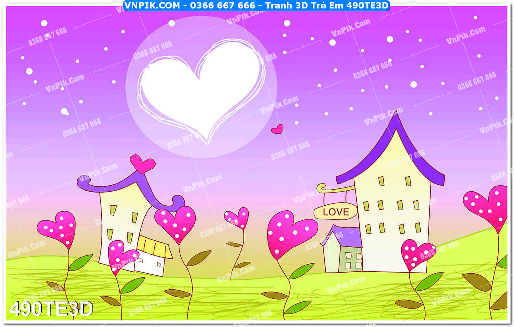 Tranh 3D Trẻ Em 490TE3D