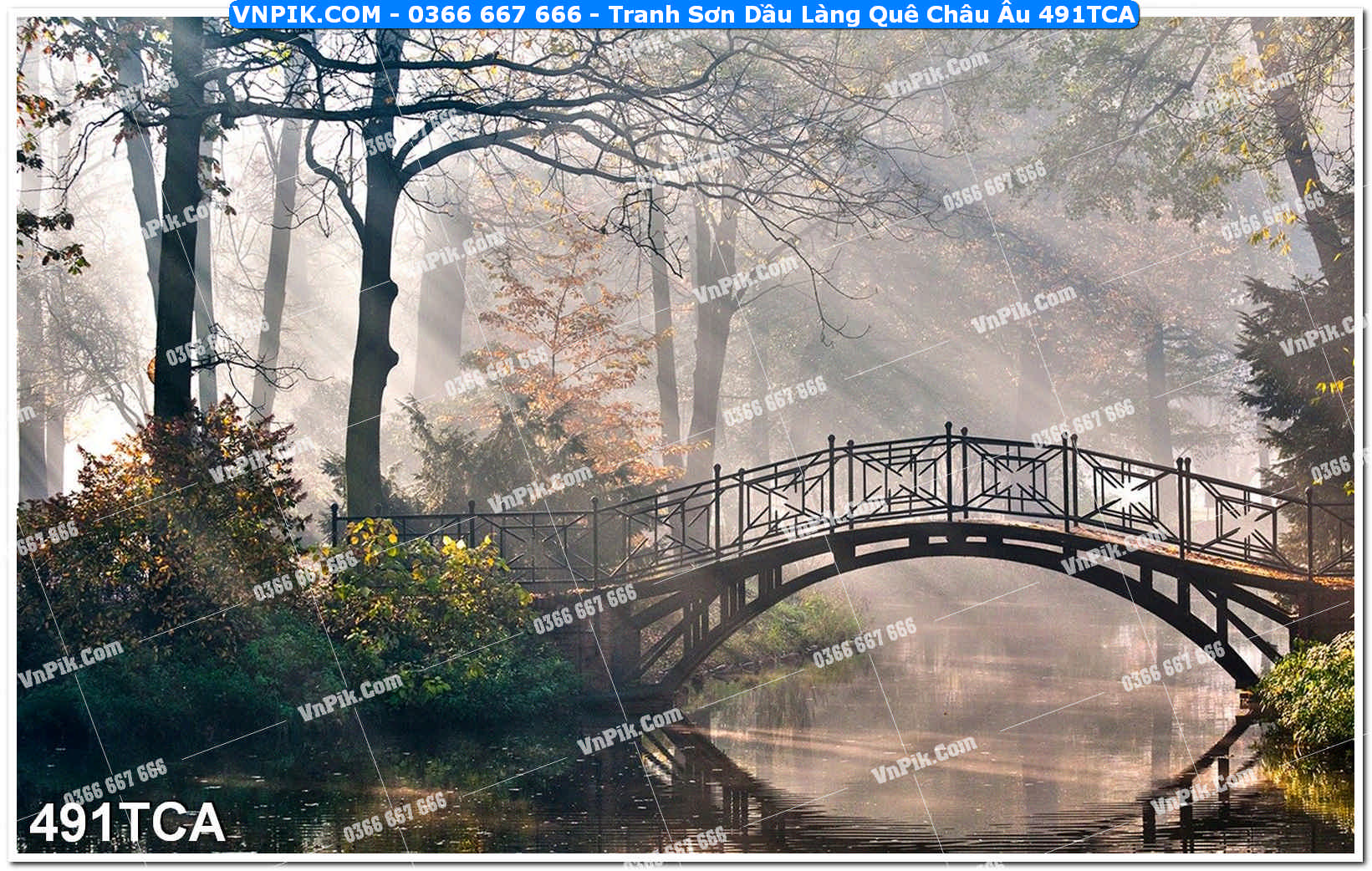 Tranh Sơn Dầu Làng Quê Châu Âu (491TCA)