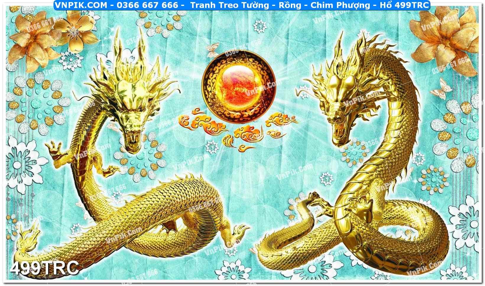 Tranh Treo Tường – Rồng – Chim Phượng – Hổ 499TRC