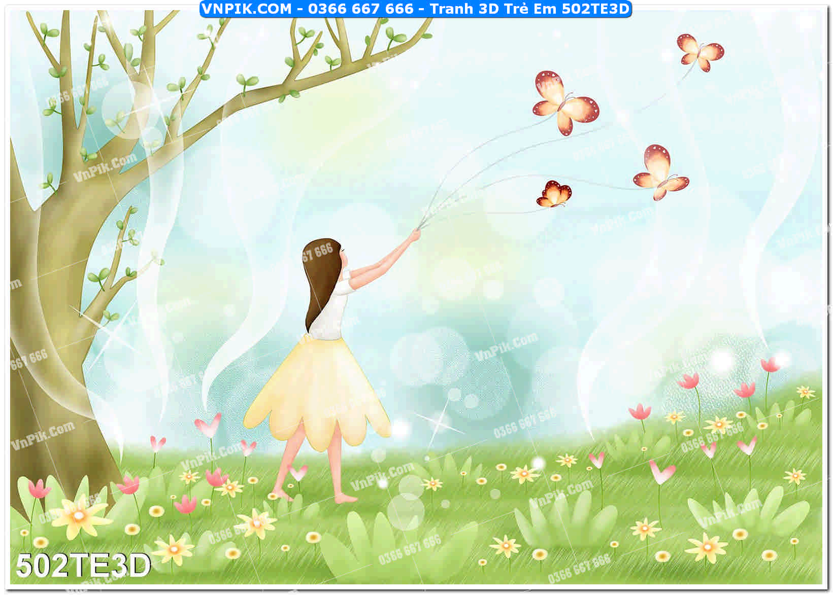 Tranh 3D Trẻ Em 502TE3D