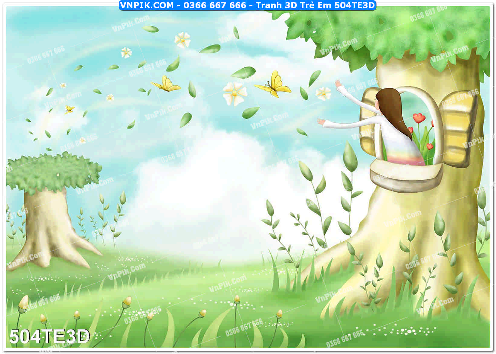 Tranh 3D Trẻ Em 504TE3D