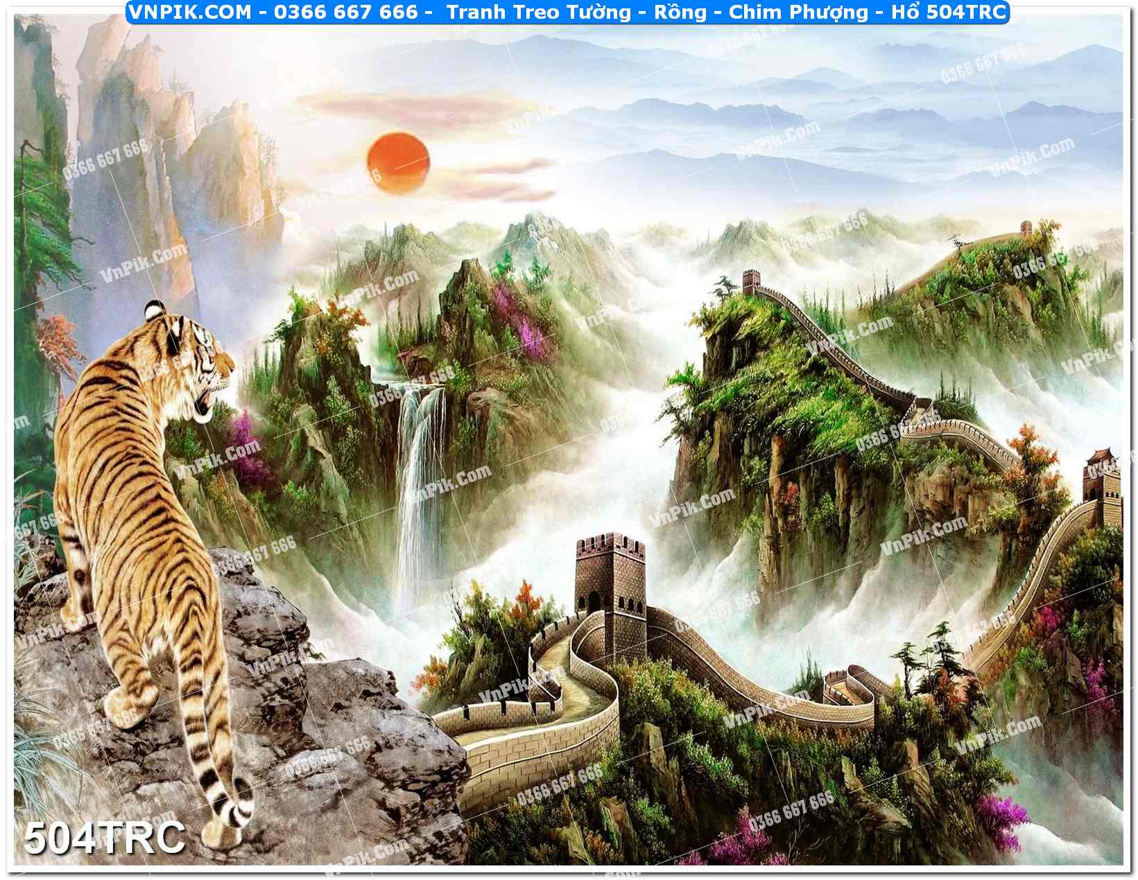 Tranh Treo Tường – Rồng – Chim Phượng – Hổ 504TRC