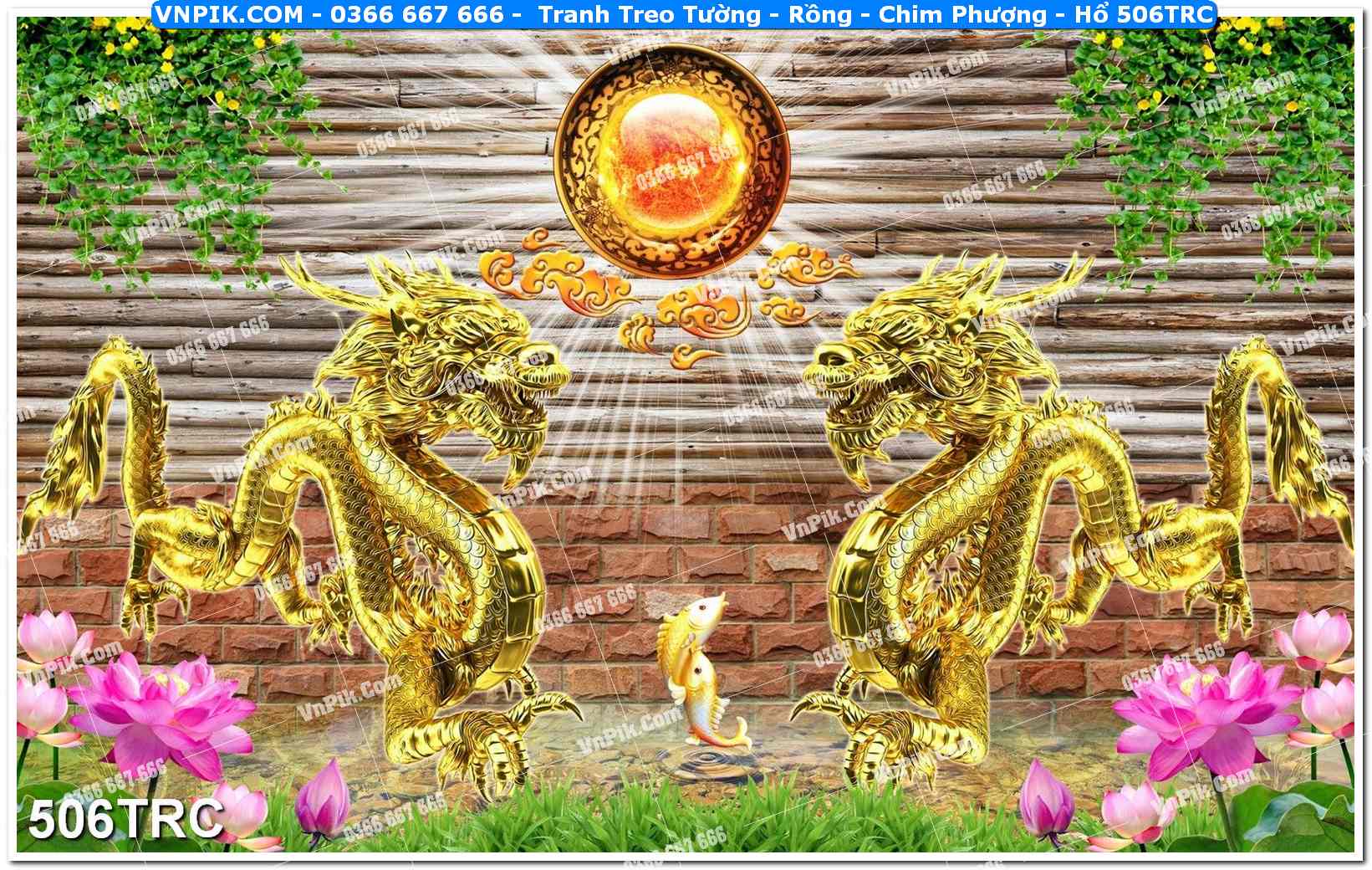 Tranh Treo Tường – Rồng – Chim Phượng – Hổ 506TRC