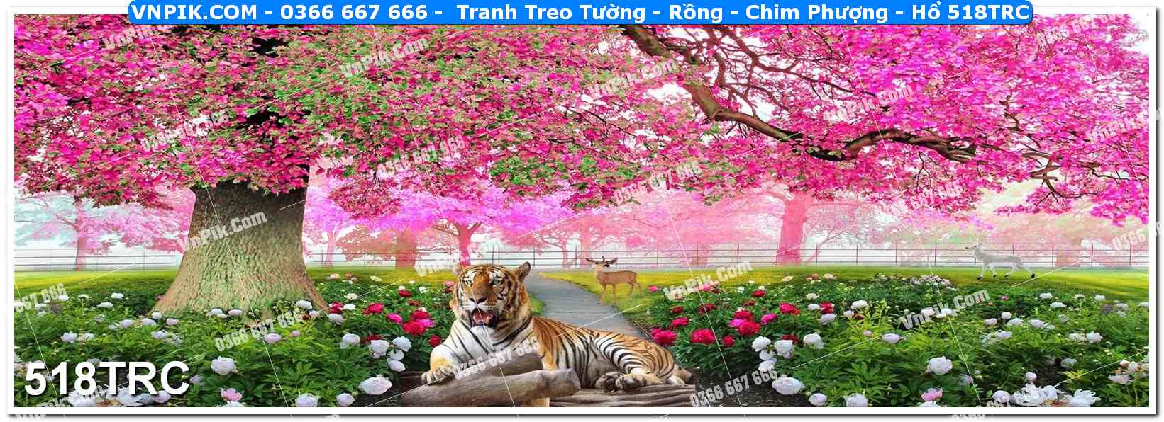 Tranh Treo Tường – Rồng – Chim Phượng – Hổ 518TRC