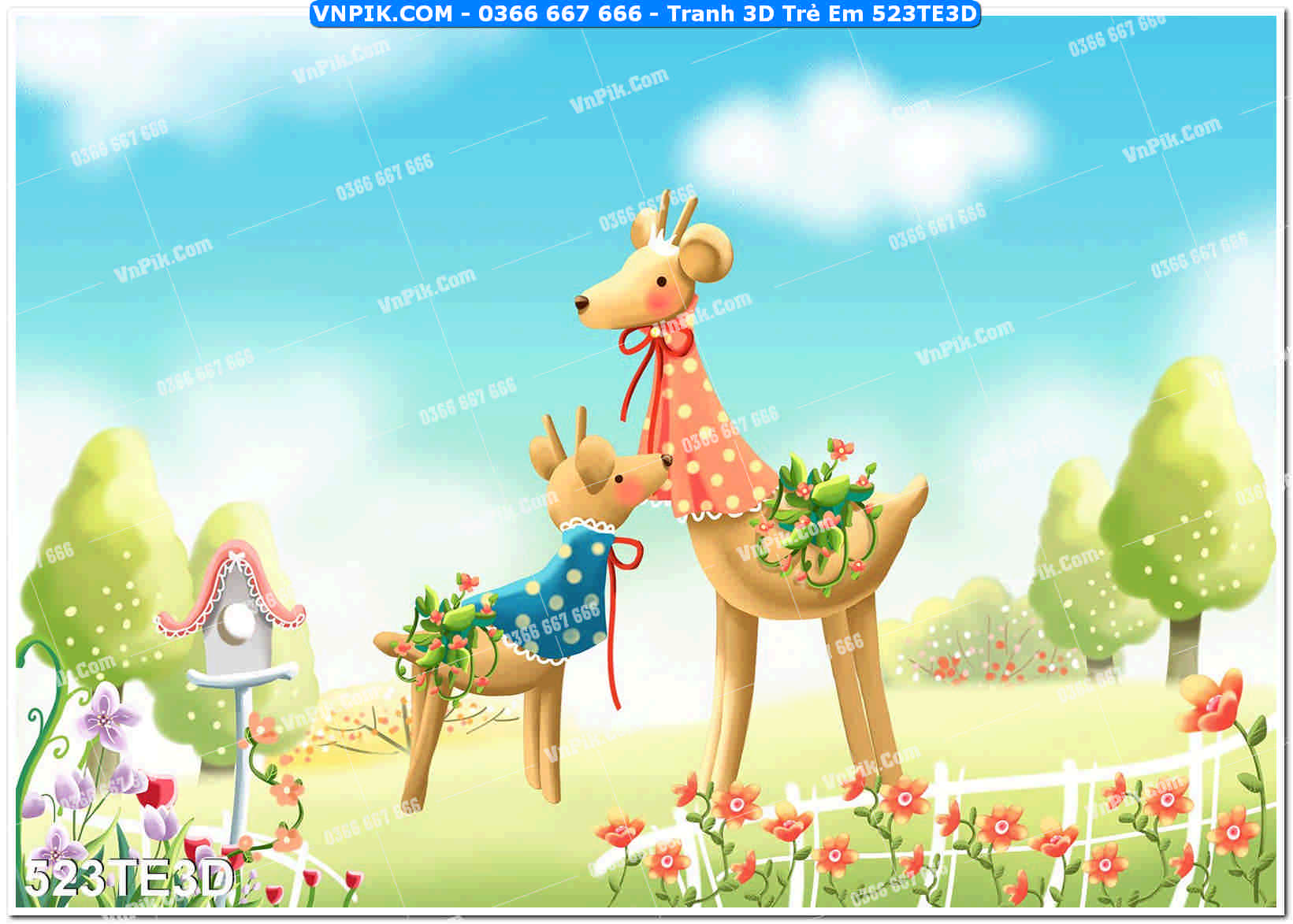 Tranh 3D Trẻ Em 523TE3D